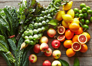 a group of fruits and vegetables on a wood surface Healthy Weight Loss Diets Hatfield