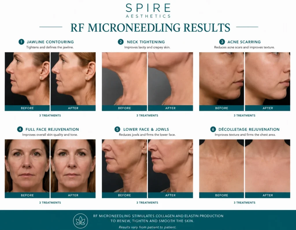 RF Microneedling Skin tightening Hatfield results